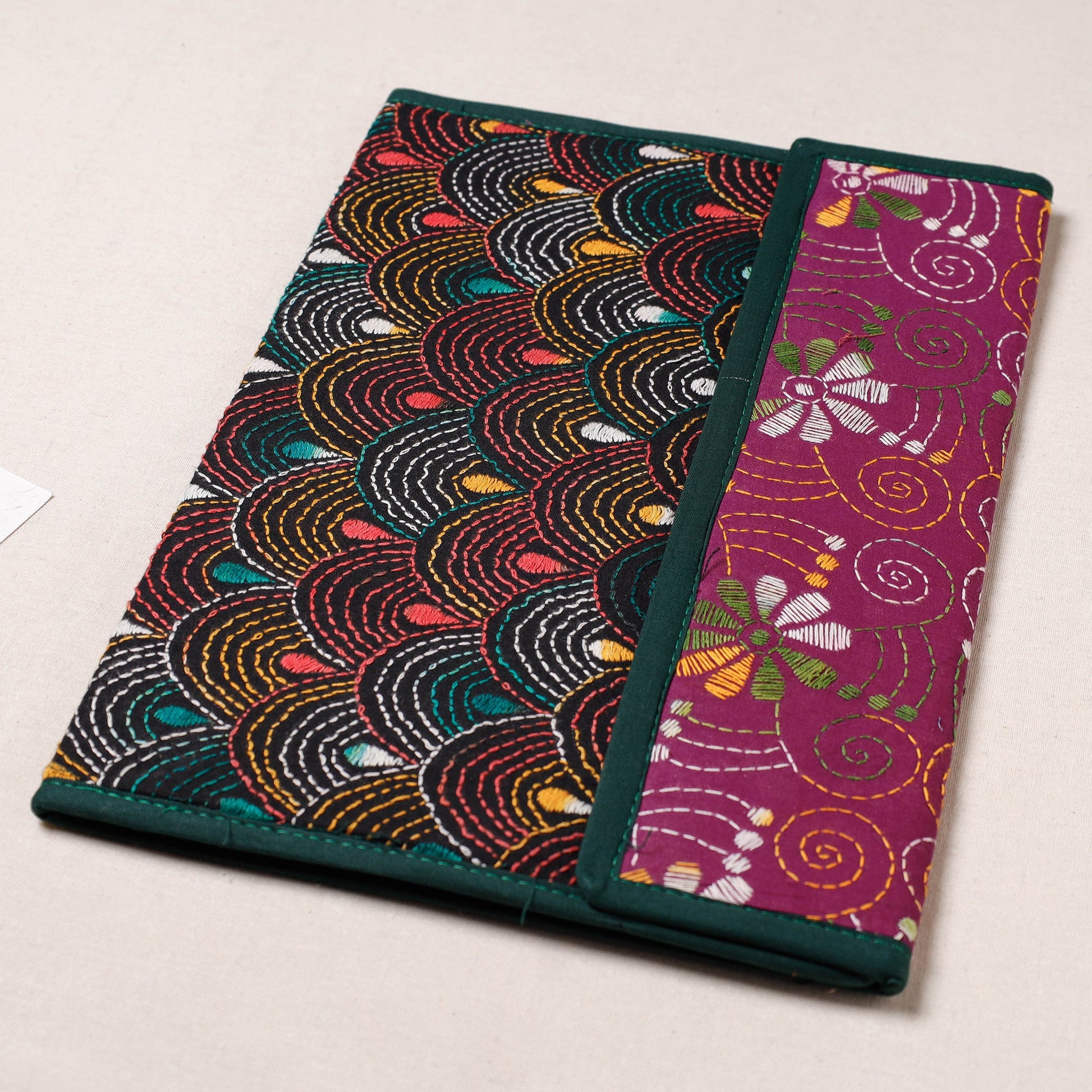 Bengal Kantha Work Handcrafted File Folder