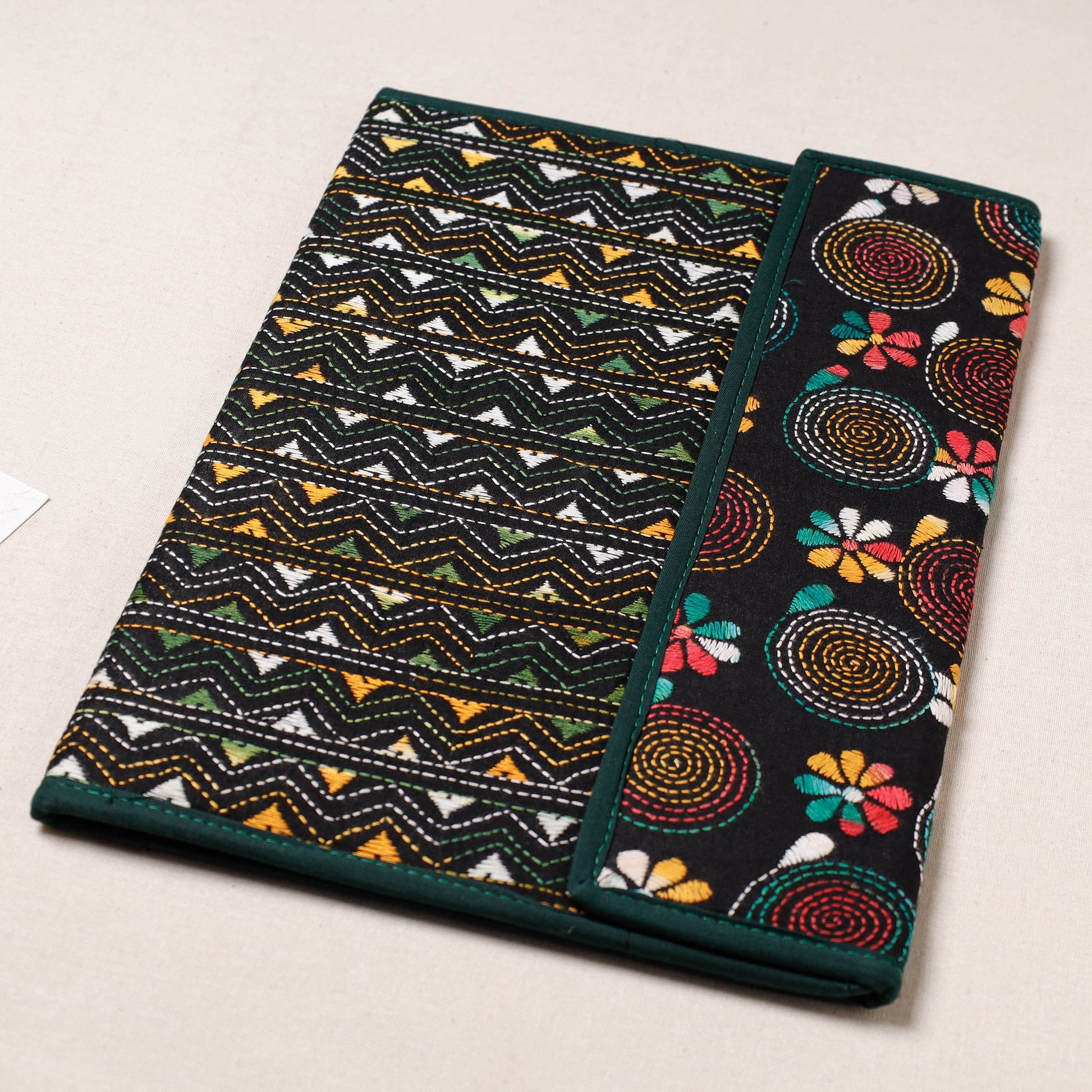 Bengal Kantha Work Handcrafted File Folder