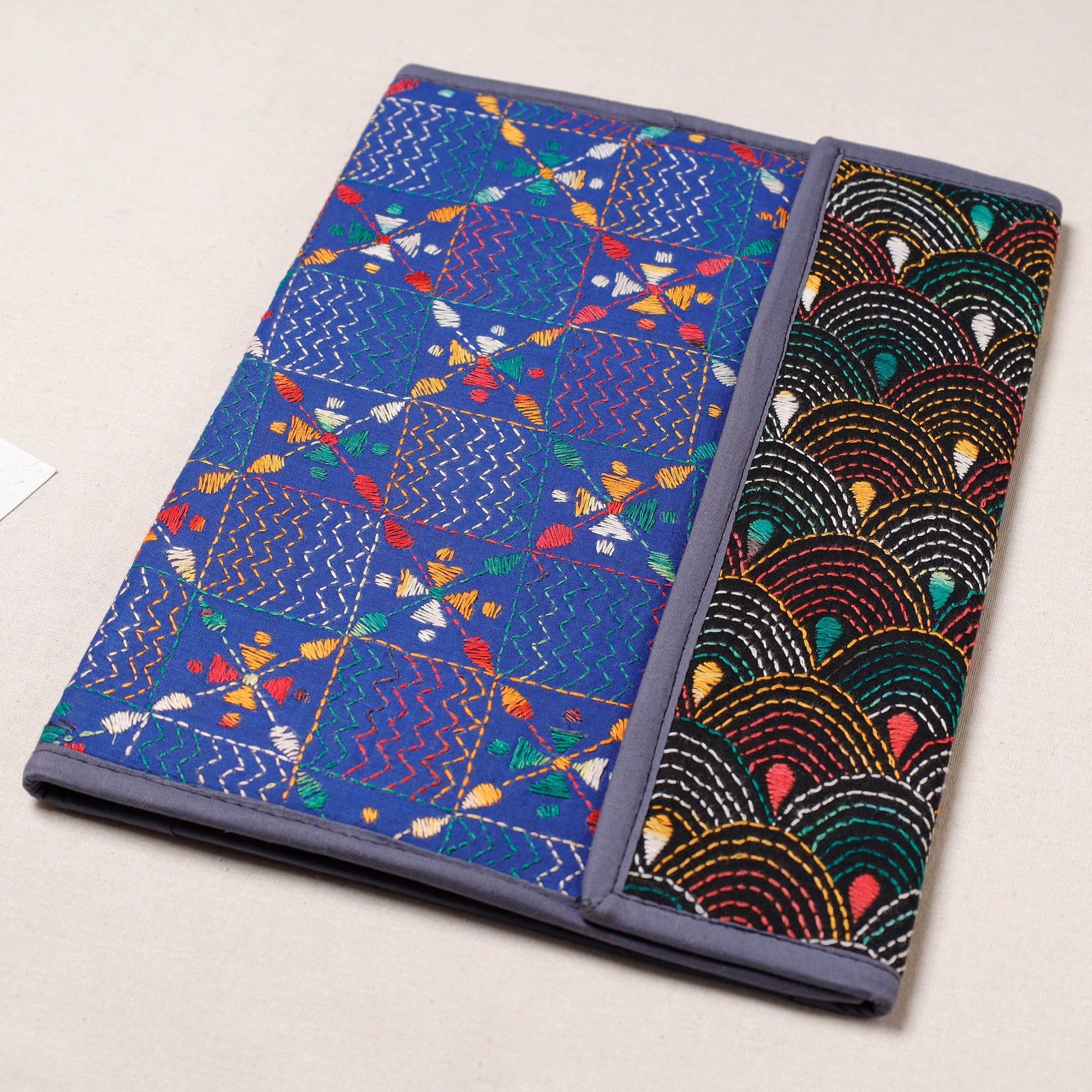 Bengal Kantha Work Handcrafted File Folder