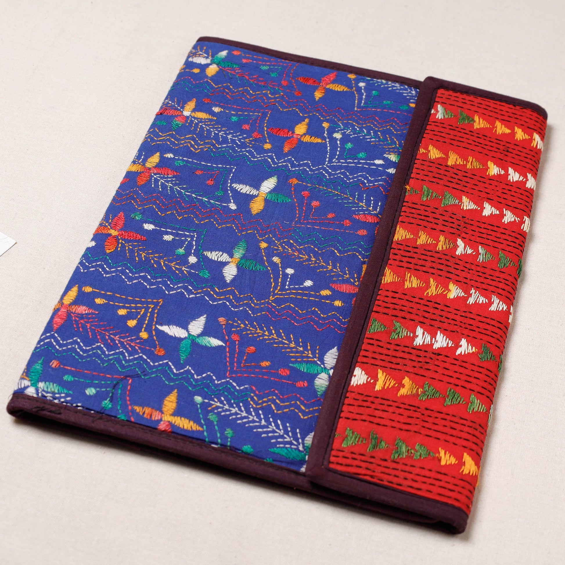 Bengal Kantha Work Handcrafted File Folder