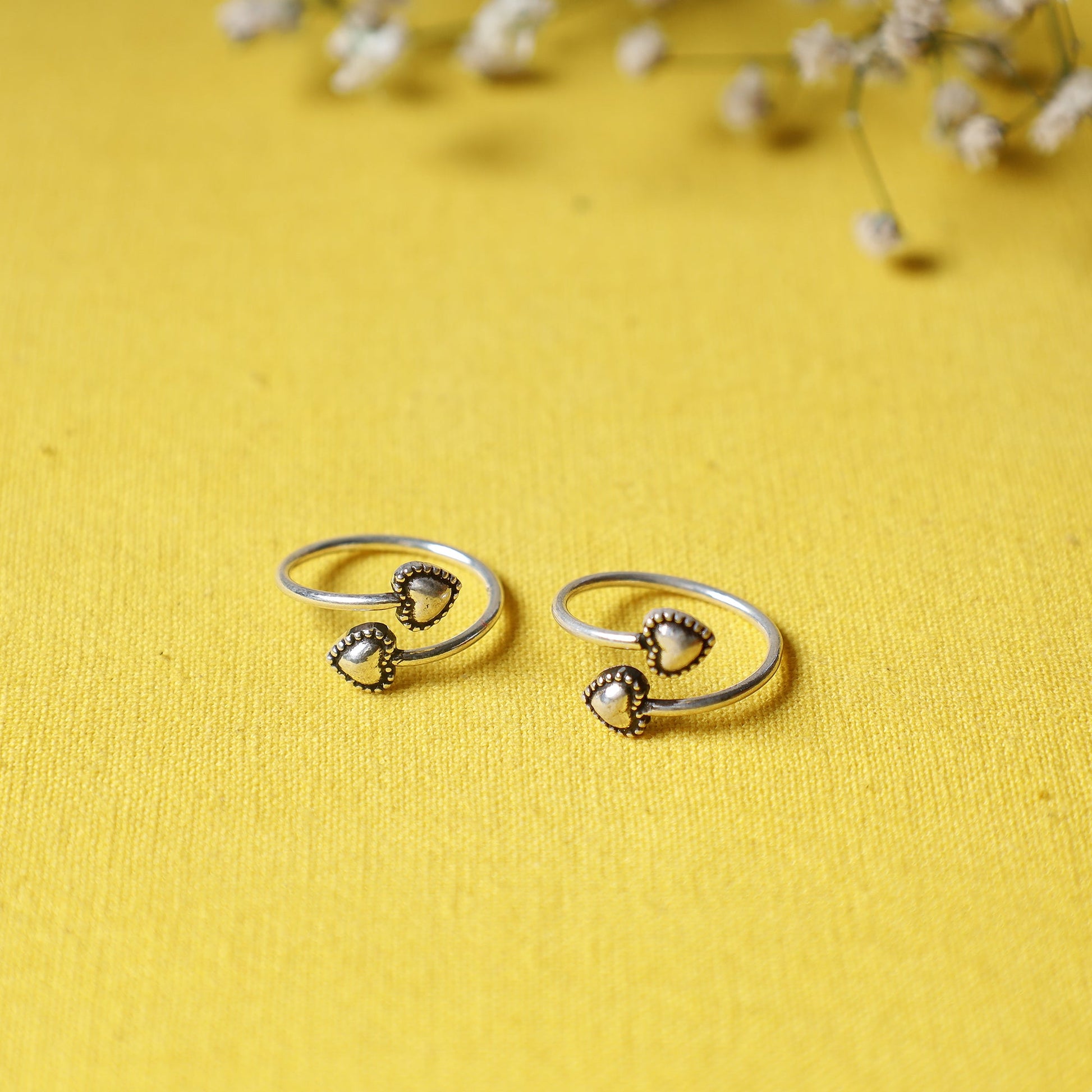 Antique Padma Sterling Silver Toe Rings (Adjustable)