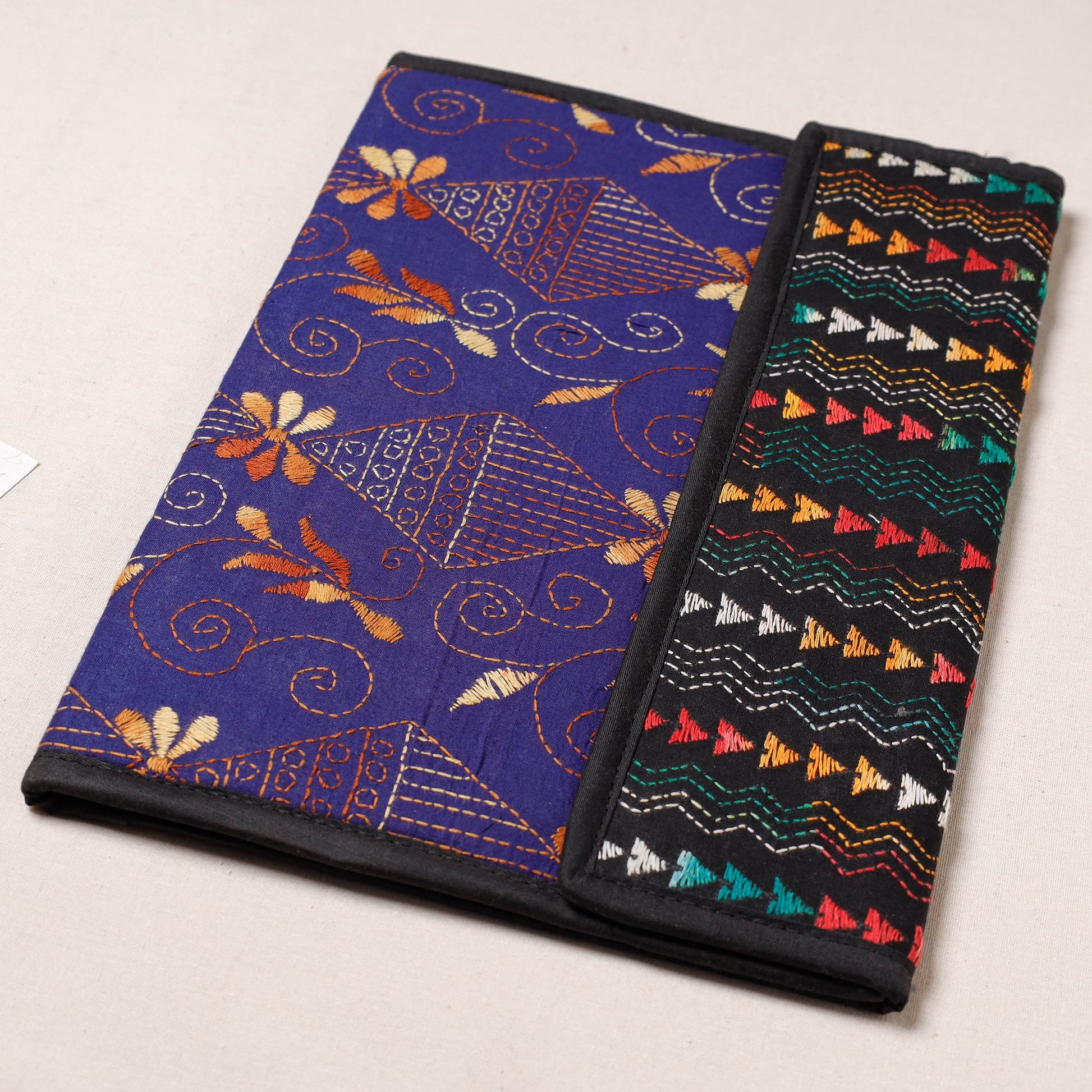 Bengal Kantha Work Handcrafted File Folder