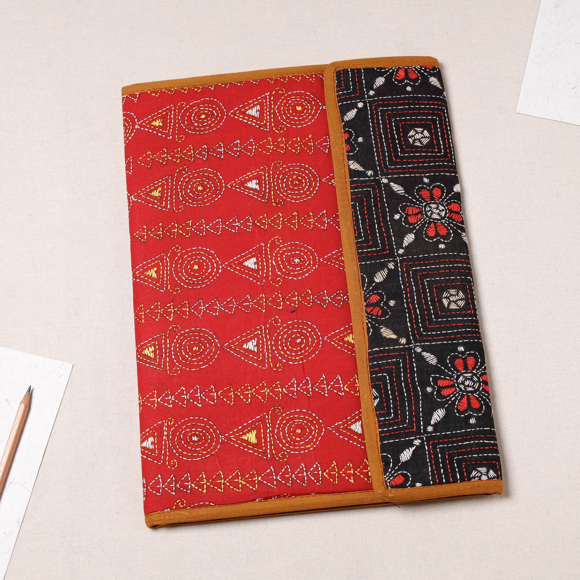Bengal Kantha Work Handcrafted File Folder
