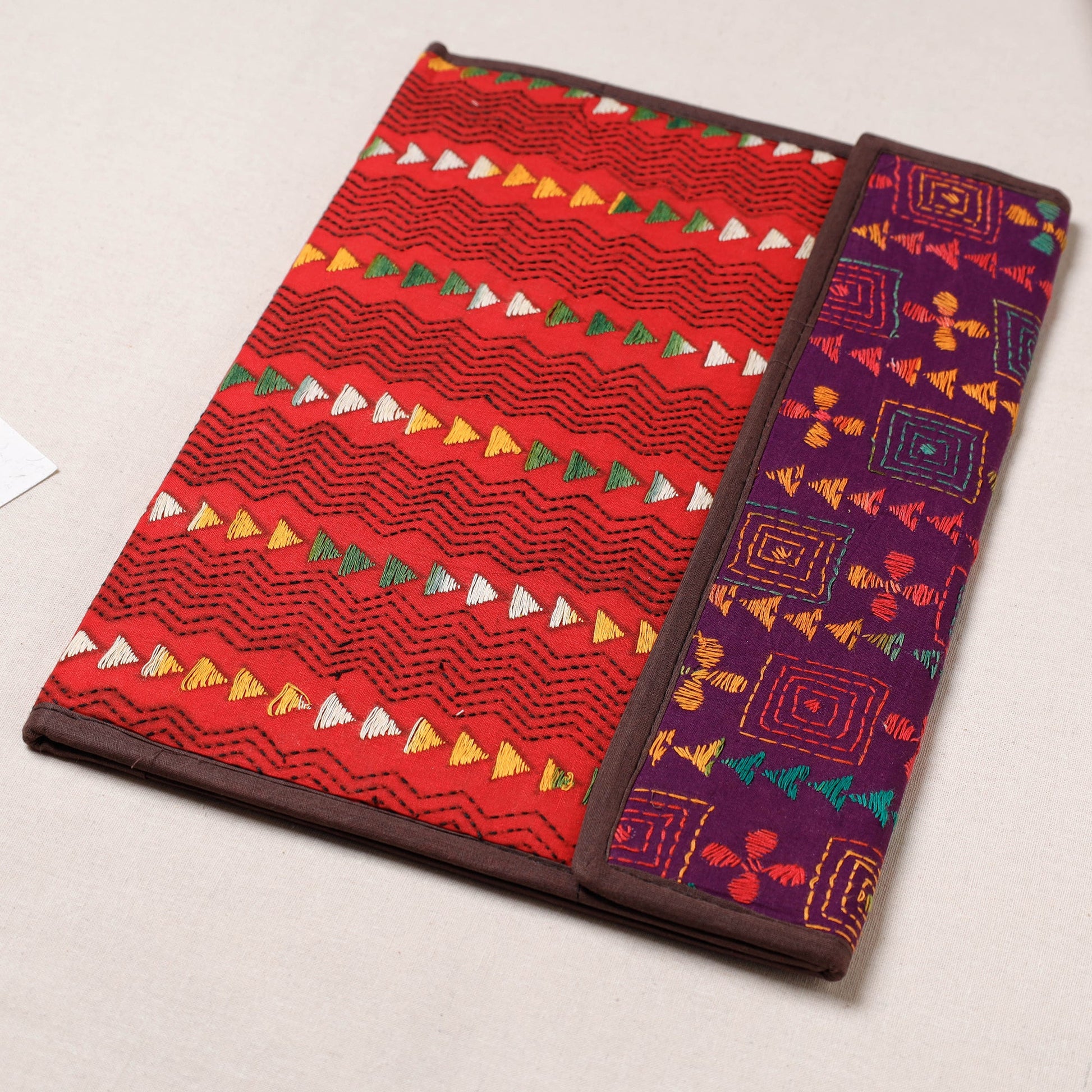 Bengal Kantha Work Handcrafted File Folder