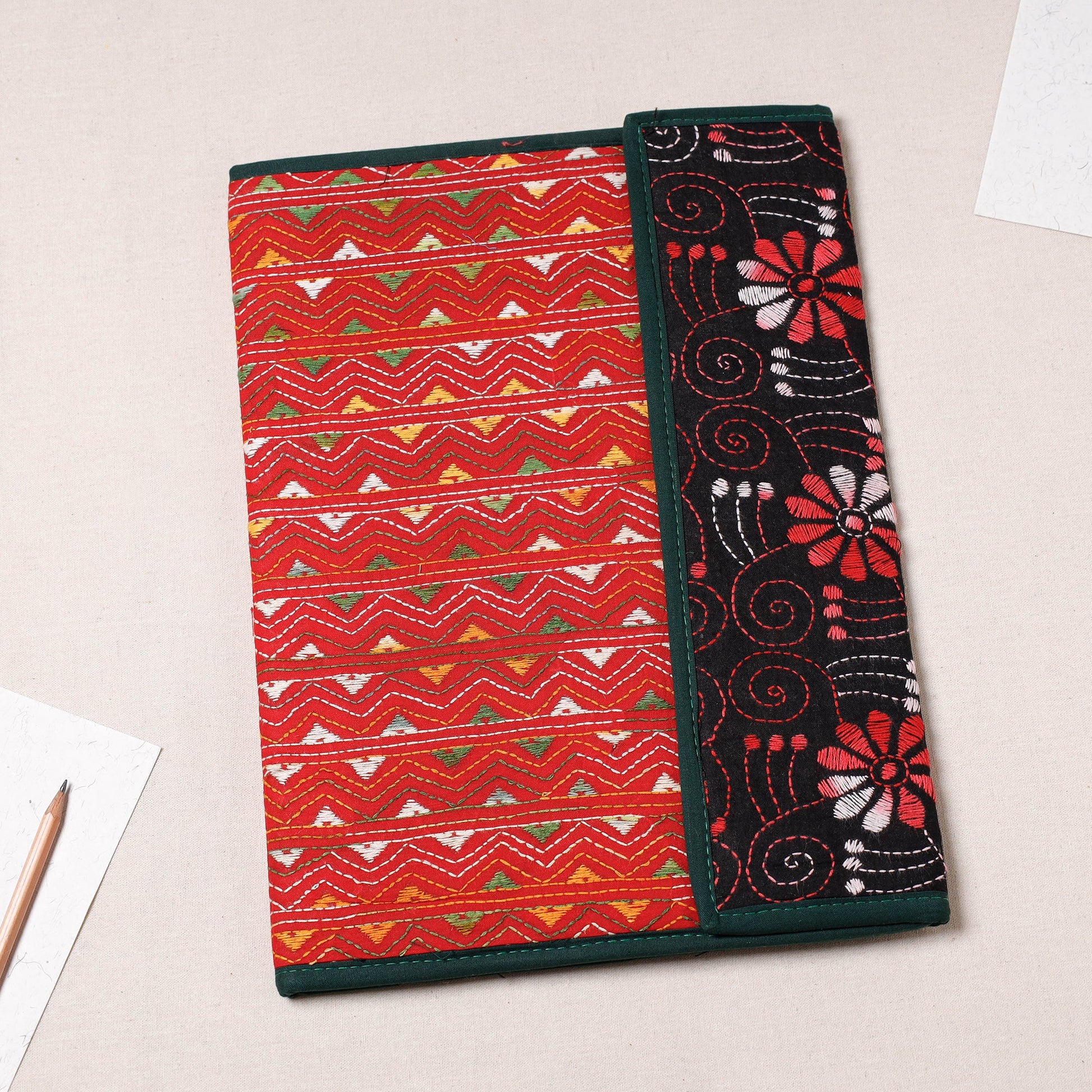 Bengal Kantha Work Handcrafted File Folder