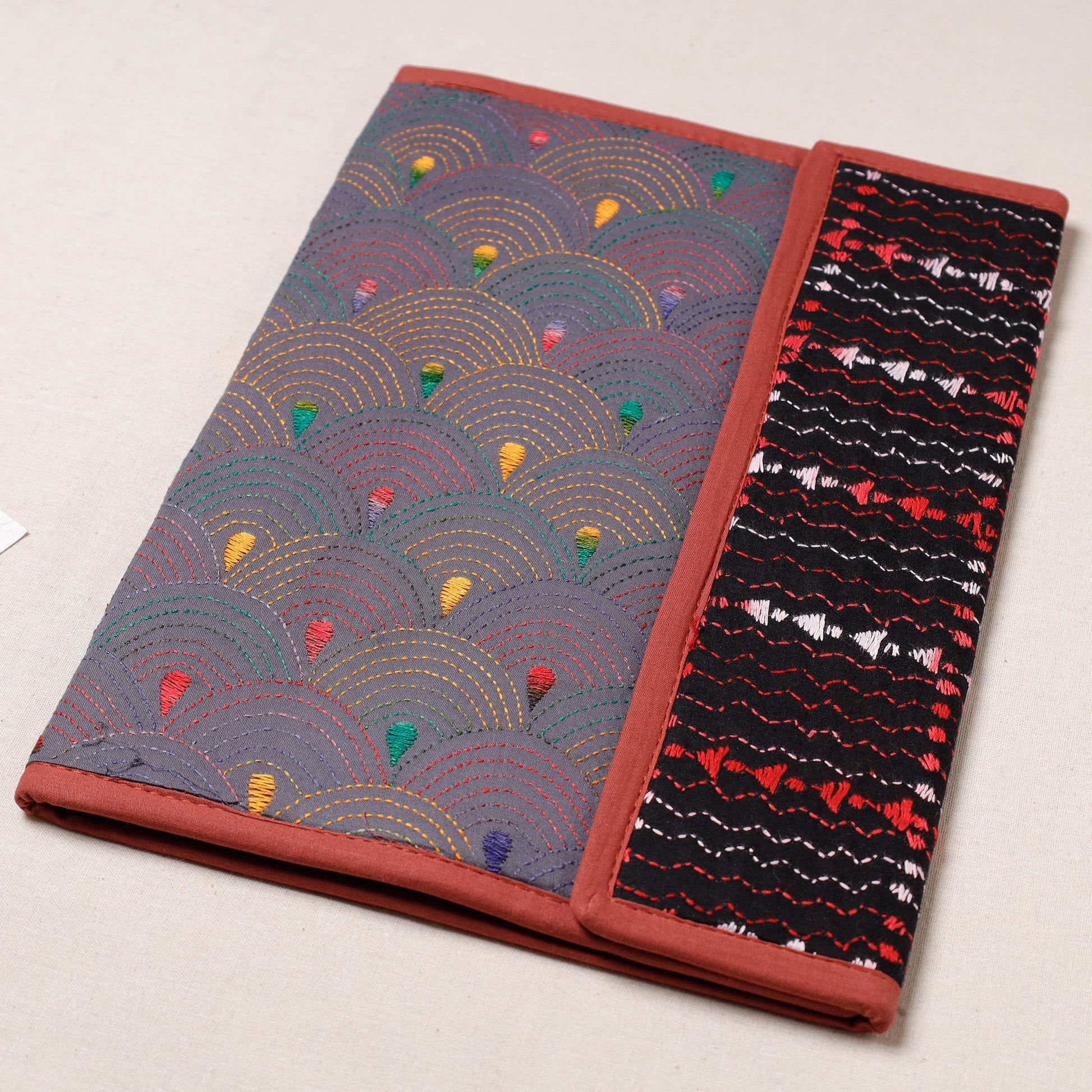 Bengal Kantha Work Handcrafted File Folder