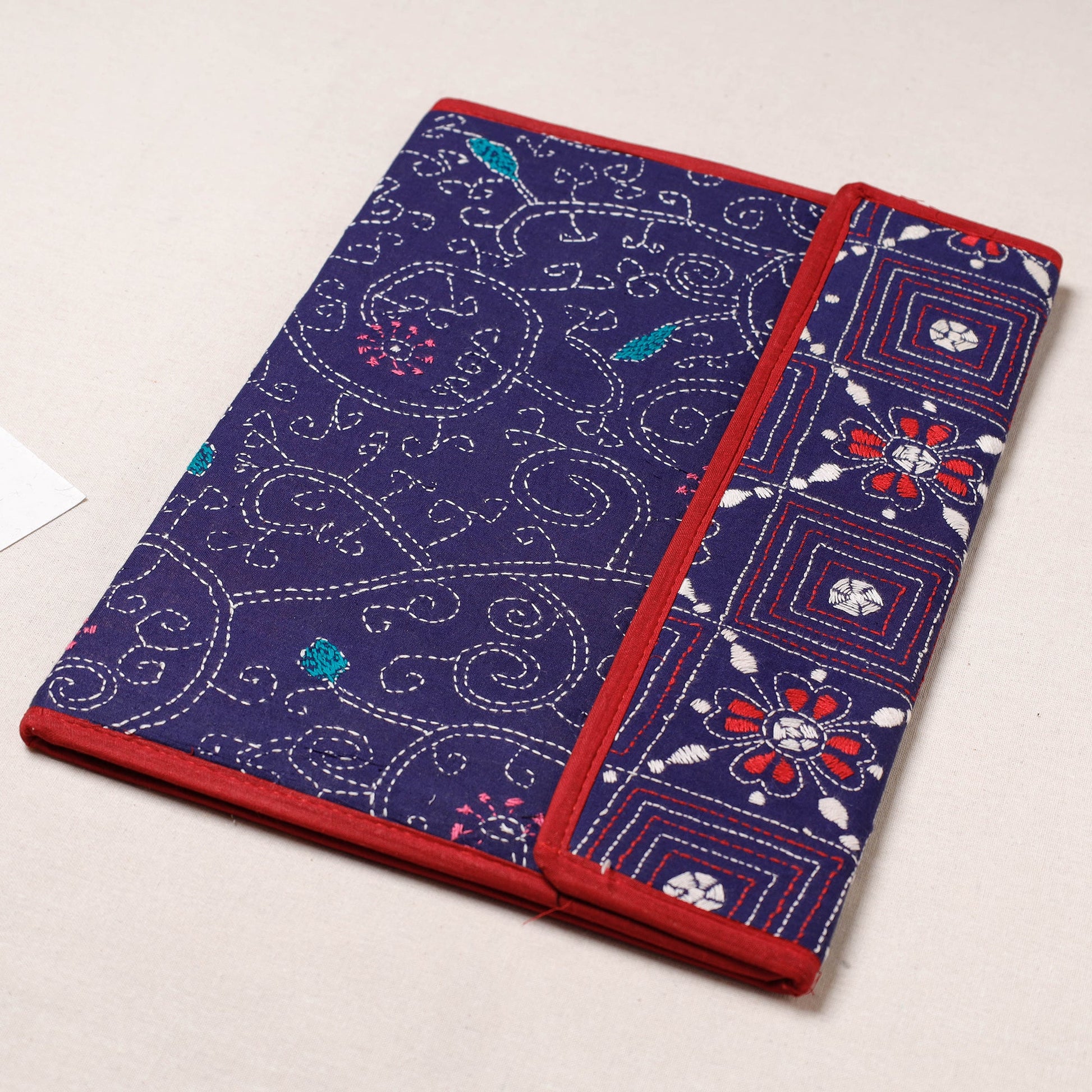 Bengal Kantha Work Handcrafted File Folder
