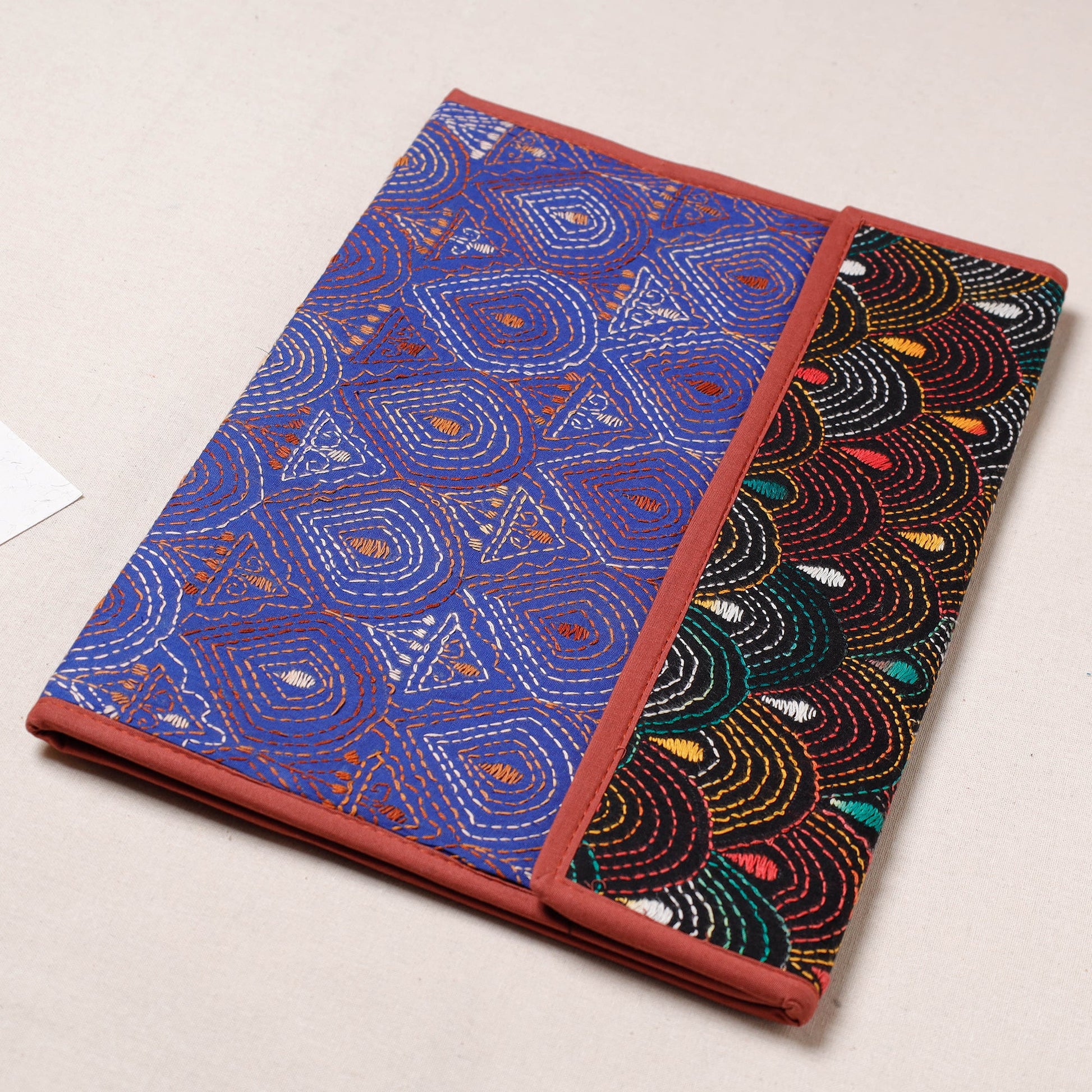 Bengal Kantha Work Handcrafted File Folder
