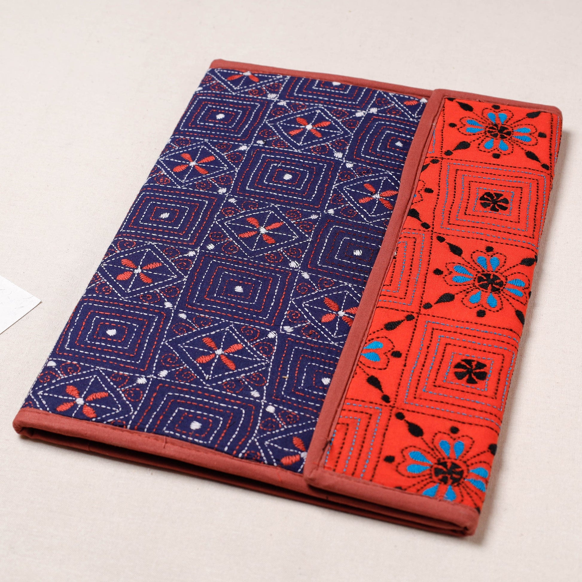 Bengal Kantha Work Handcrafted File Folder