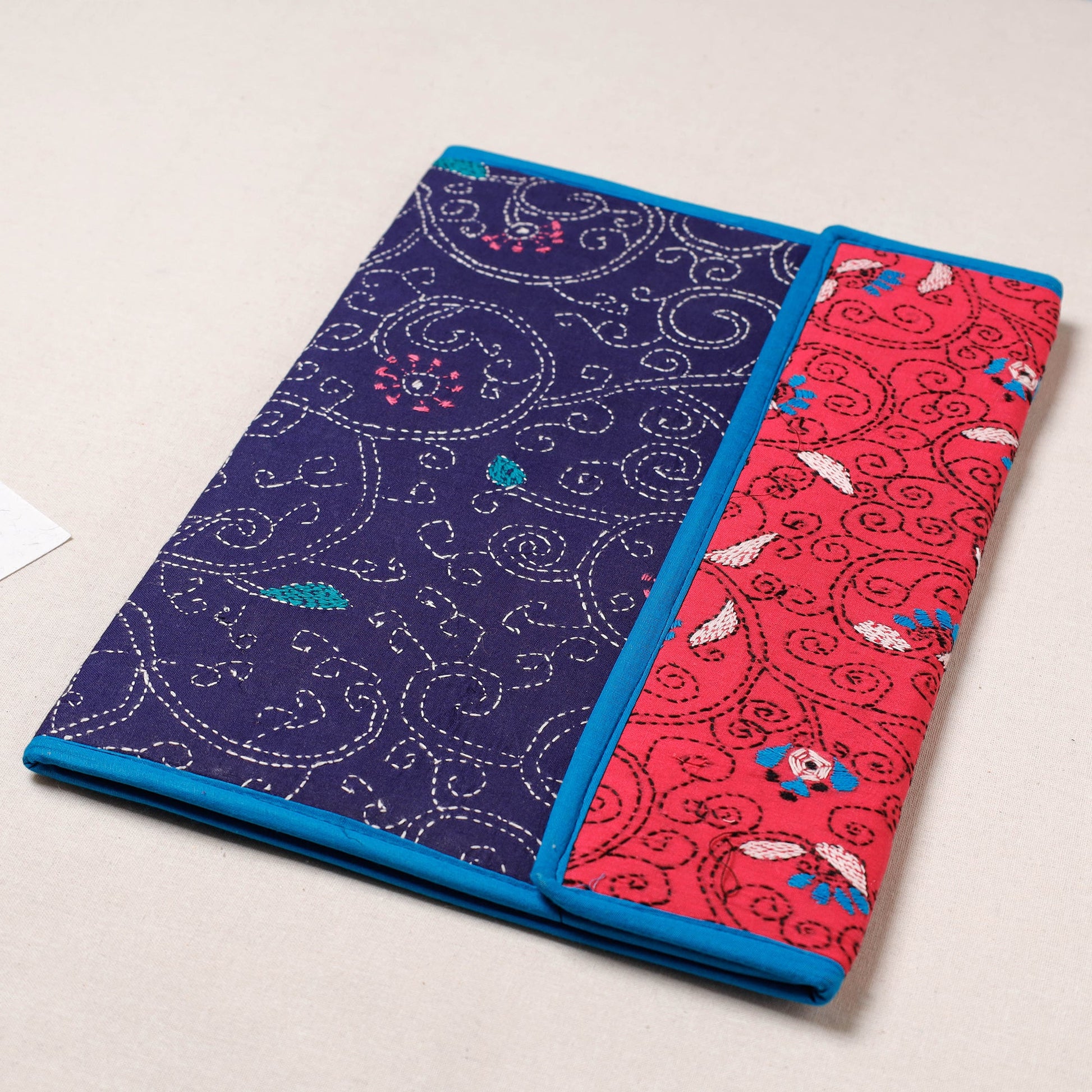 Bengal Kantha Work Handcrafted File Folder