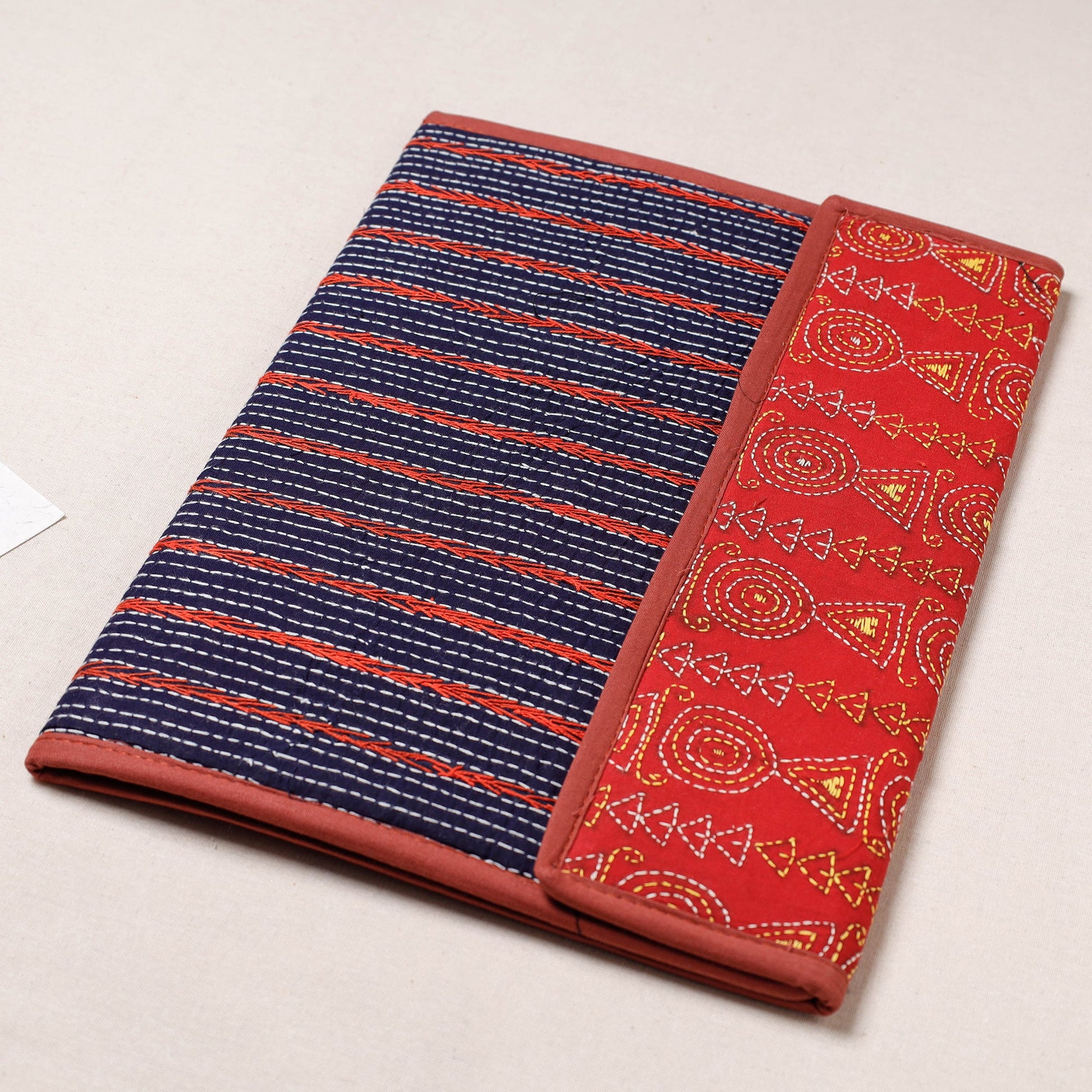 Bengal Kantha Work Handcrafted File Folder