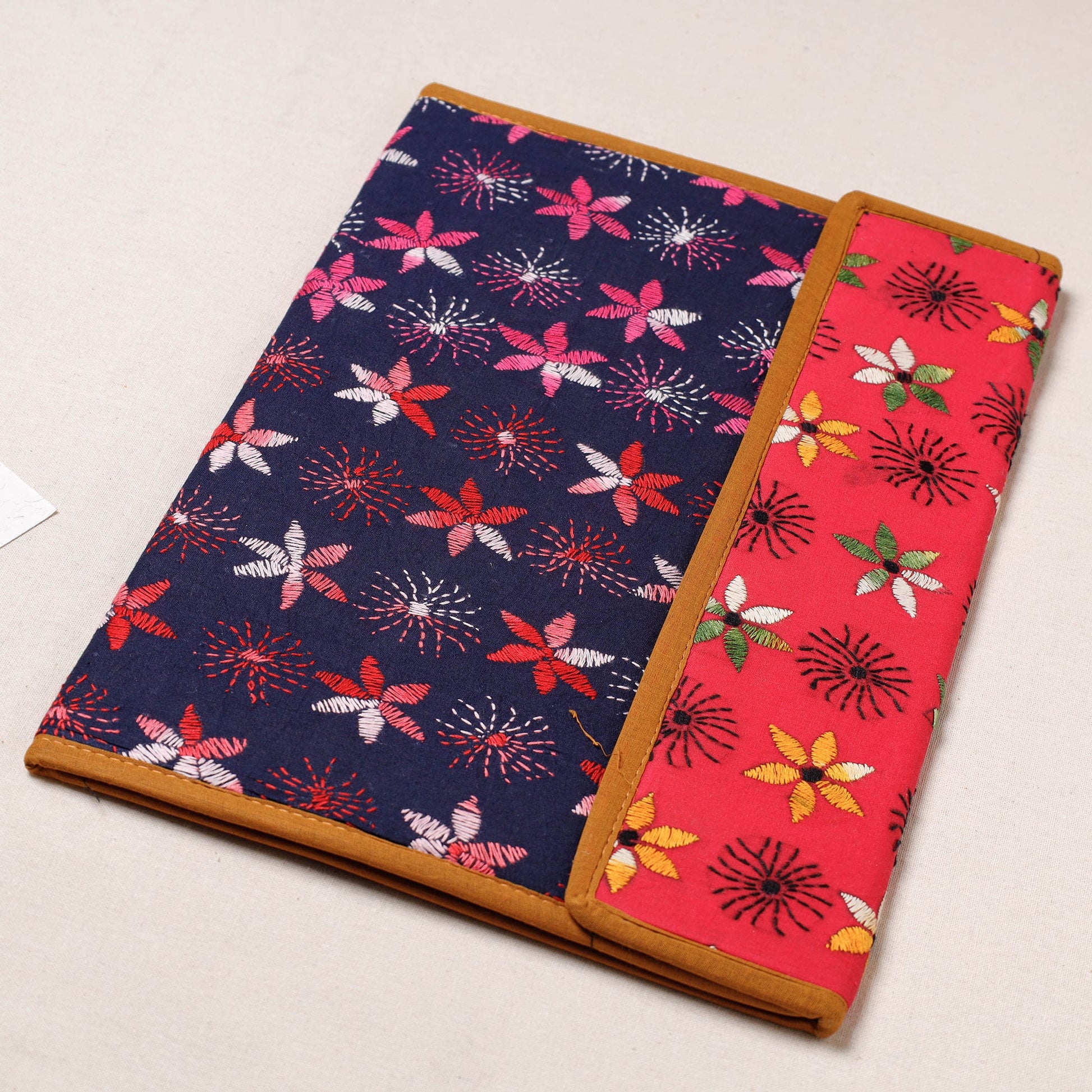 Bengal Kantha Work Handcrafted File Folder