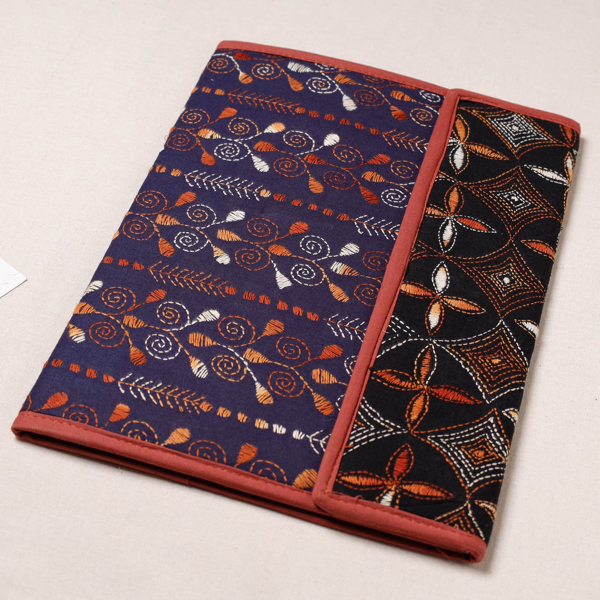Bengal Kantha Work Handcrafted File Folder