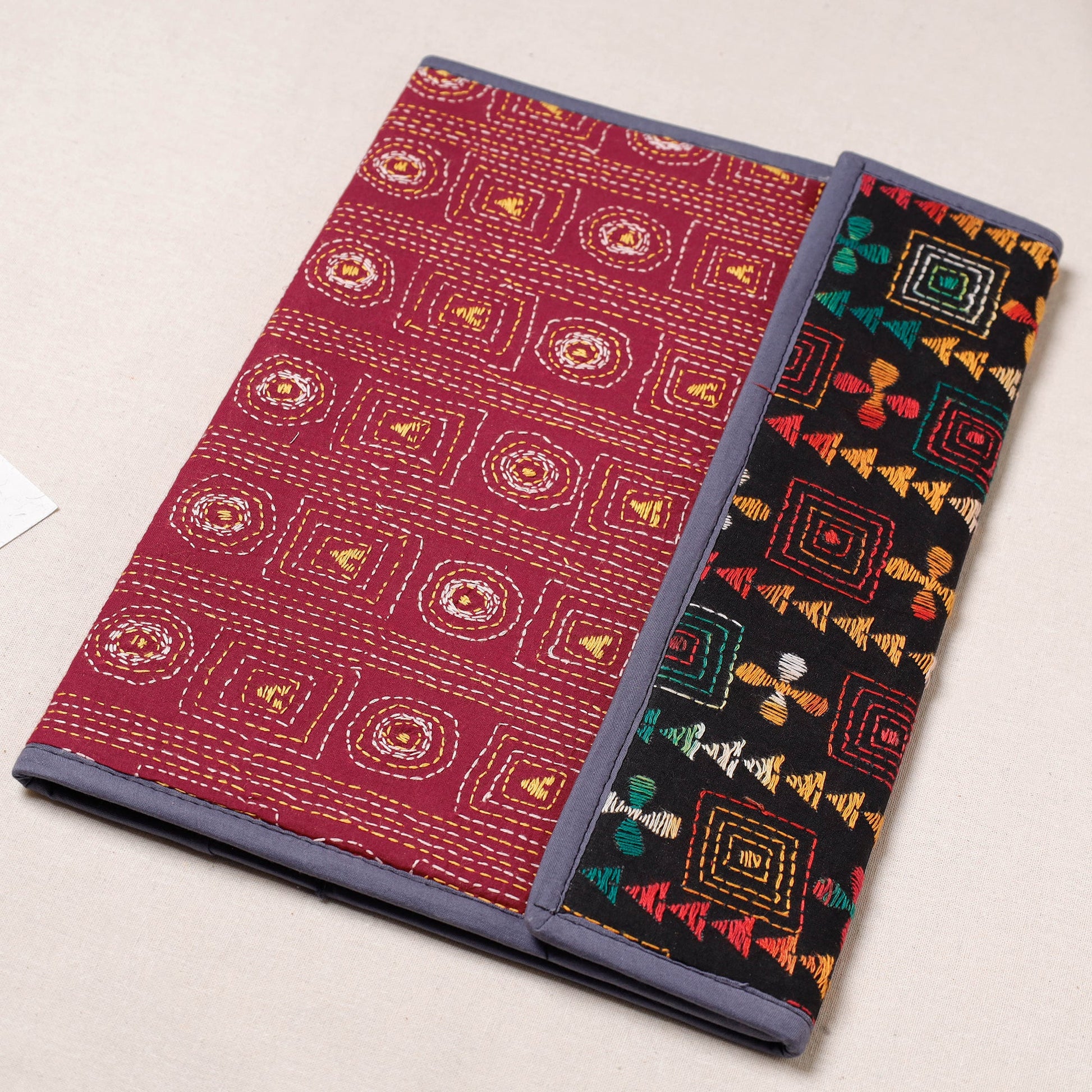 Bengal Kantha Work Handcrafted File Folder