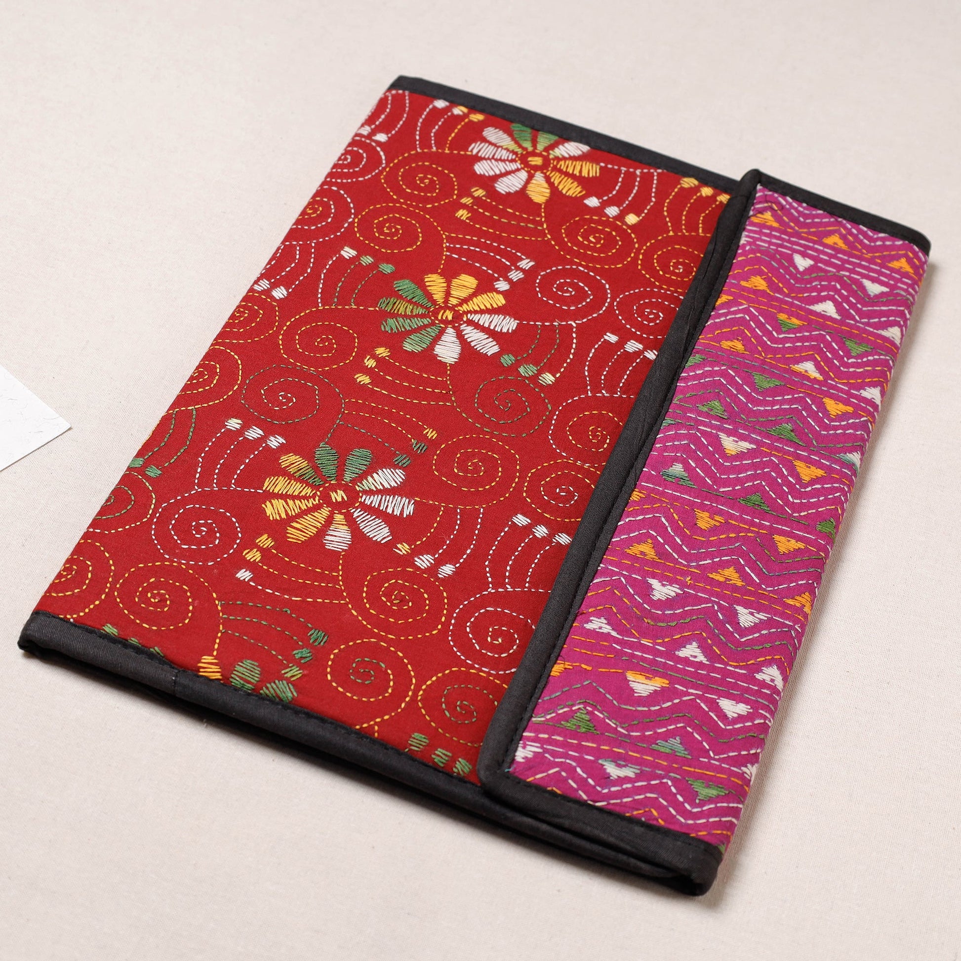 Bengal Kantha Work Handcrafted File Folder