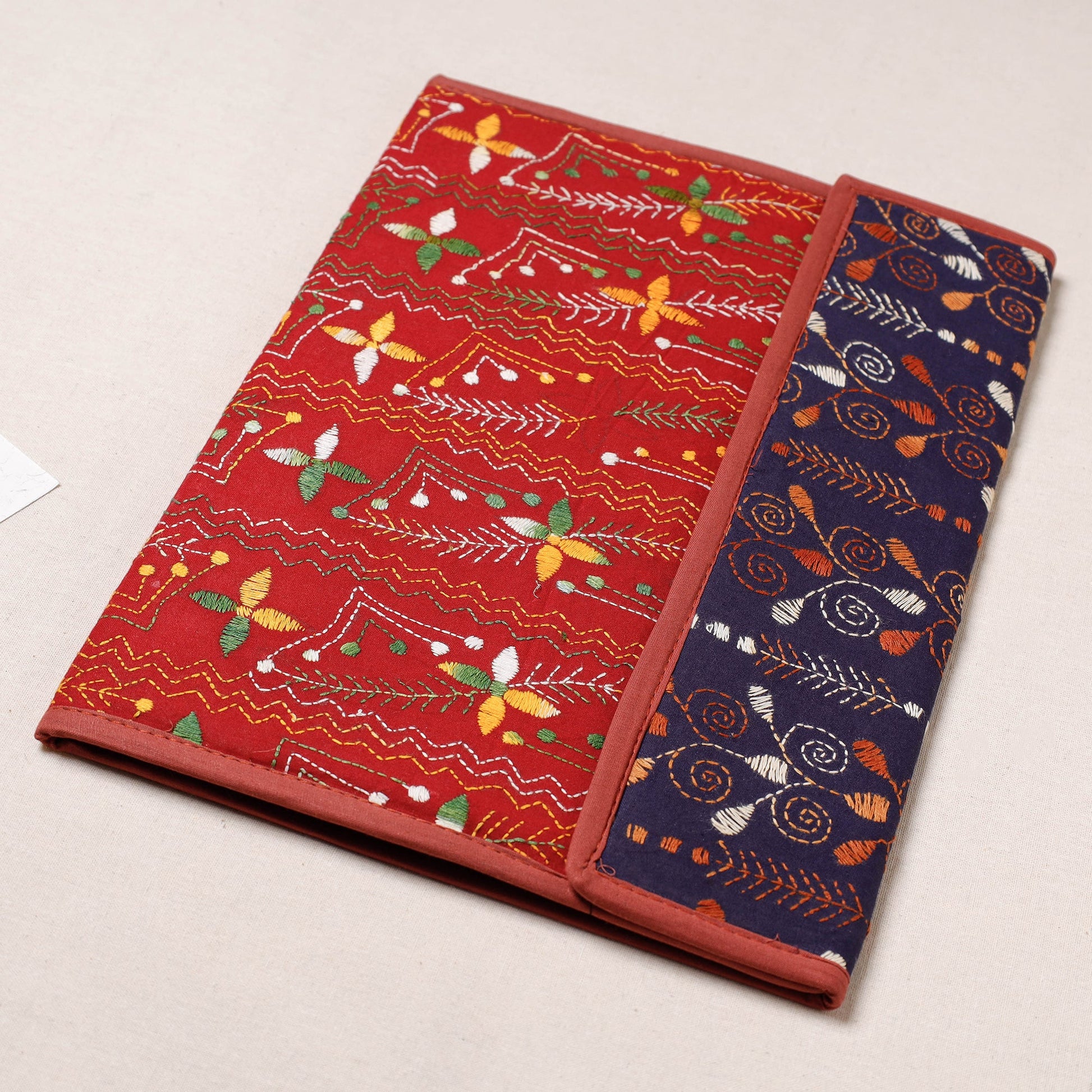 Bengal Kantha Work Handcrafted File Folder