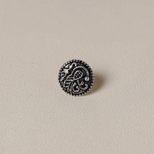 Antique Silver Finish Oxidised Brass Base Nosepin