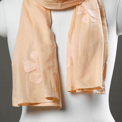 Beige - Barmer Applique Cutwork Cotton Stole