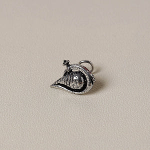 Antique Silver Finish Oxidised Brass Base Nosepin