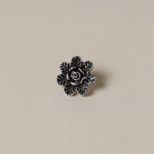 Antique Silver Finish Oxidised Brass Base Nosepin