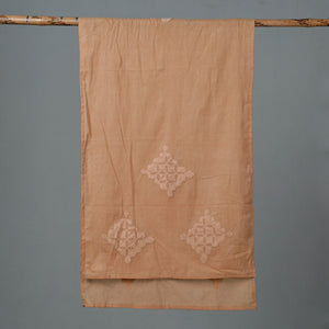 Brown - Barmer Applique Cutwork Cotton Stole