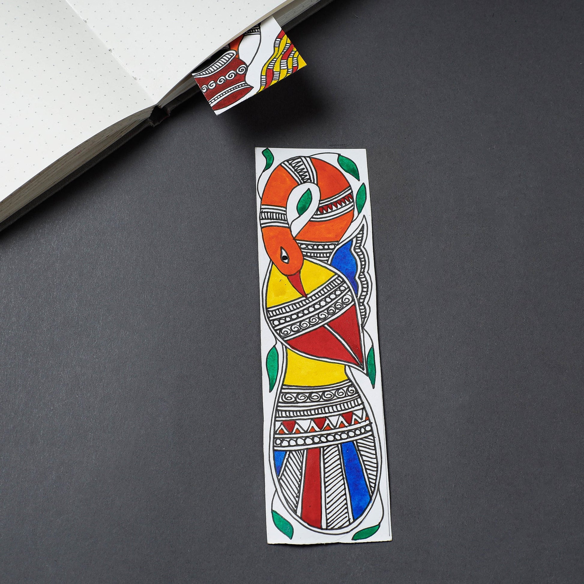 Assorted - Madhubani Handpainted Bookmark (7 x 2 in)