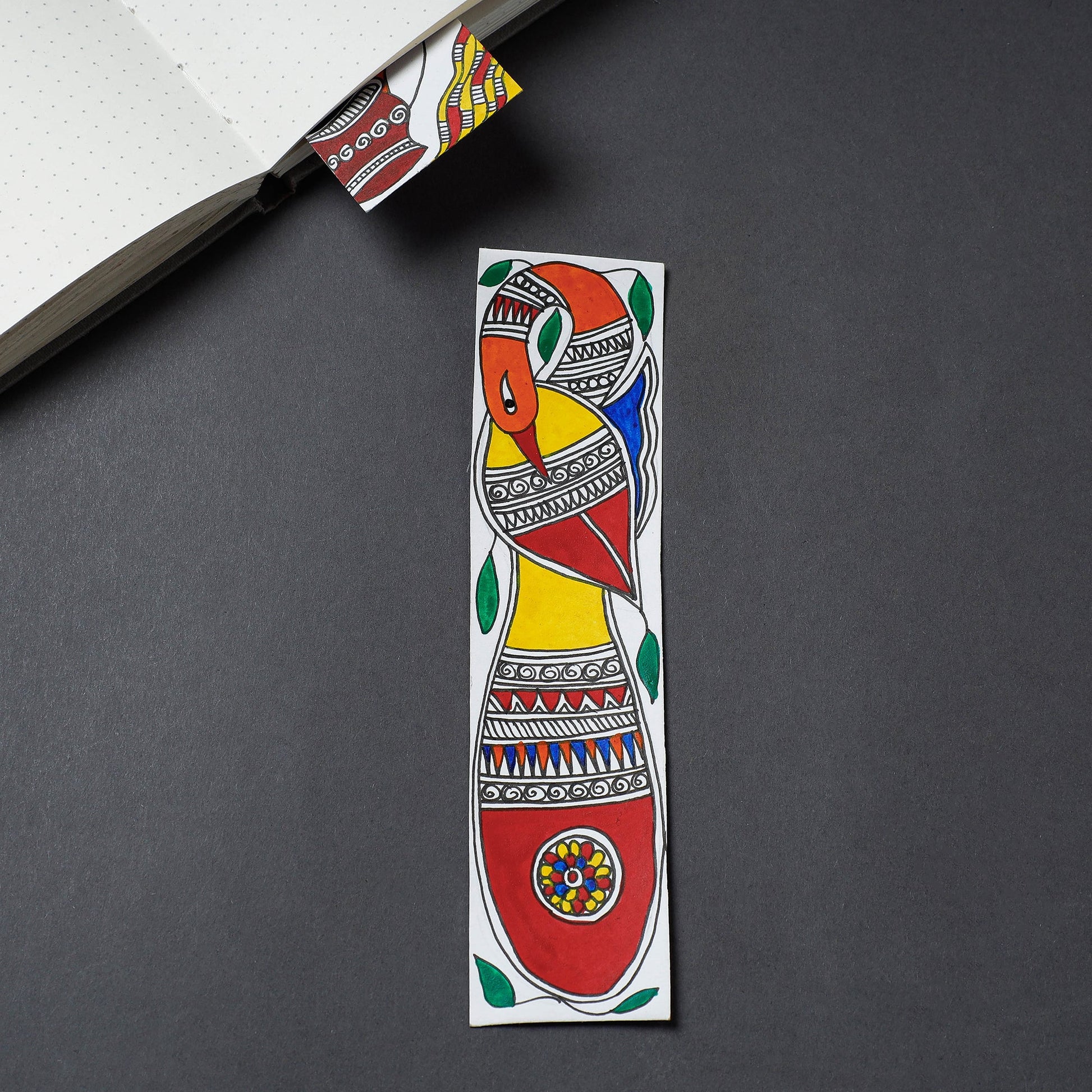 Assorted - Madhubani Handpainted Bookmark (7 x 2 in)