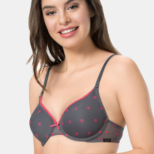 every de Bae Full Cover Padded Underwired T-shirt Bra - Steel Grey