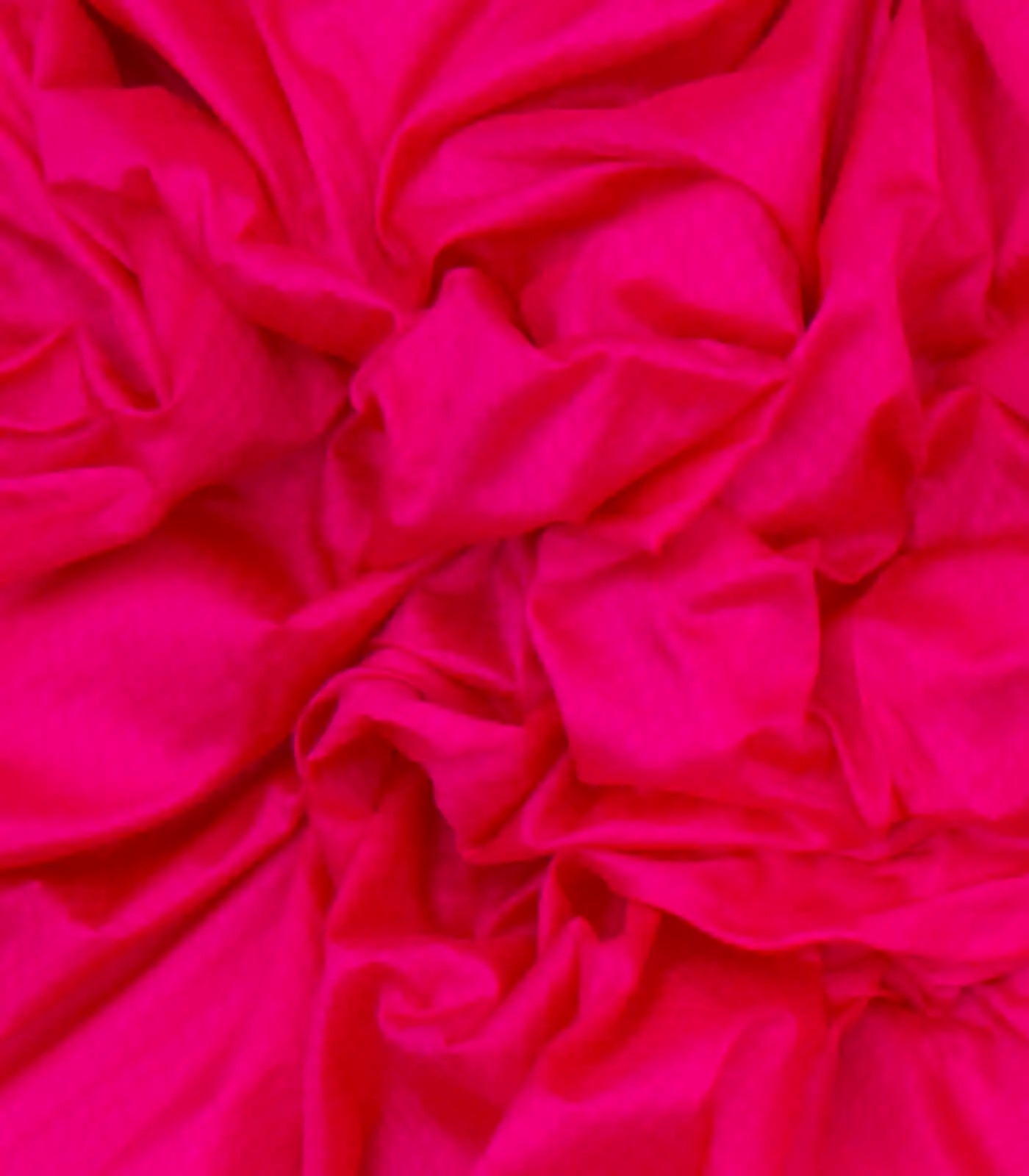 Hot Pink Silk Saree With Plain Body & Zari Border-Hot Pink