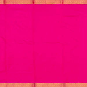 Hot Pink Silk Saree With Plain Body & Zari Border-Hot Pink