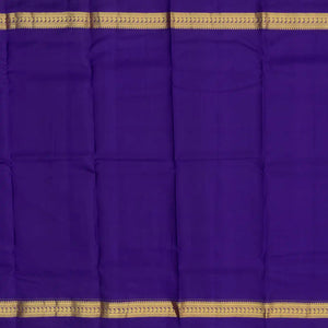 Bubblegum Pink Kanchipuram Silk Saree With Checks & Contrast Violet Border-BubbleGum Pink