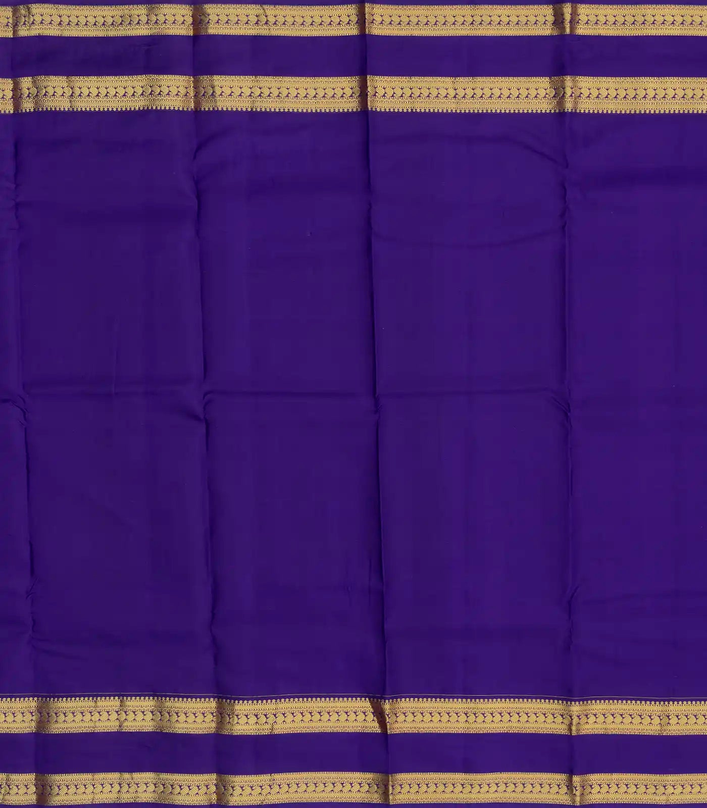 Bubblegum Pink Kanchipuram Silk Saree With Checks & Contrast Violet Border-BubbleGum Pink