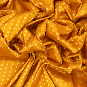 Mustard Kanchipuram Silk Saree With Floral Zari Motifs-Mustard