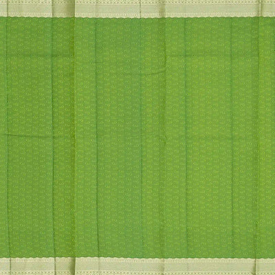 Leafy Green Silk Saree With Floral Jaal Motifs-Leaf Green