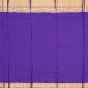 Orange Handloom Kanchipuram Silk Saree With Floral Vine Motifs-Orange