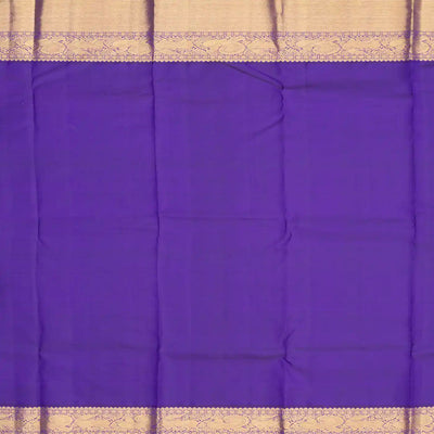 Orange Handloom Kanchipuram Silk Saree With Floral Vine Motifs-Orange