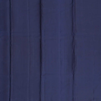 Green & Blue Half & Half Silk Saree With Zari Stripes & Buttas-Green