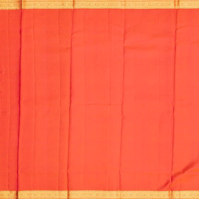 Magenta Silk Saree With Peacock Zari Buttas & Contrast Border-Magenta