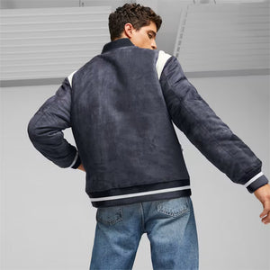 Puma | PUMA x STAPLE VARSITY JACKET  { NEW NAVY
