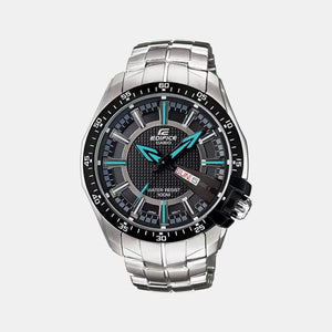 Edifice Men Quartz Black Dial Analog Stainless Steel Watch ED417