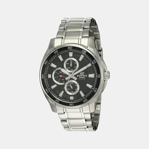 Edifice Men Quartz Black Dial Chronograph Stainless Steel Watch ED420