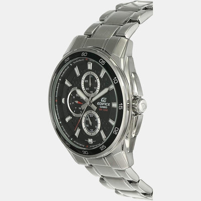 Edifice Men Quartz Black Dial Chronograph Stainless Steel Watch ED420