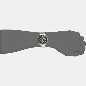 Edifice Men Quartz Black Dial Chronograph Stainless Steel Watch ED420