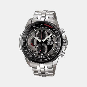 Edifice Men Quartz Black Dial Chronograph Stainless Steel Watch ED436