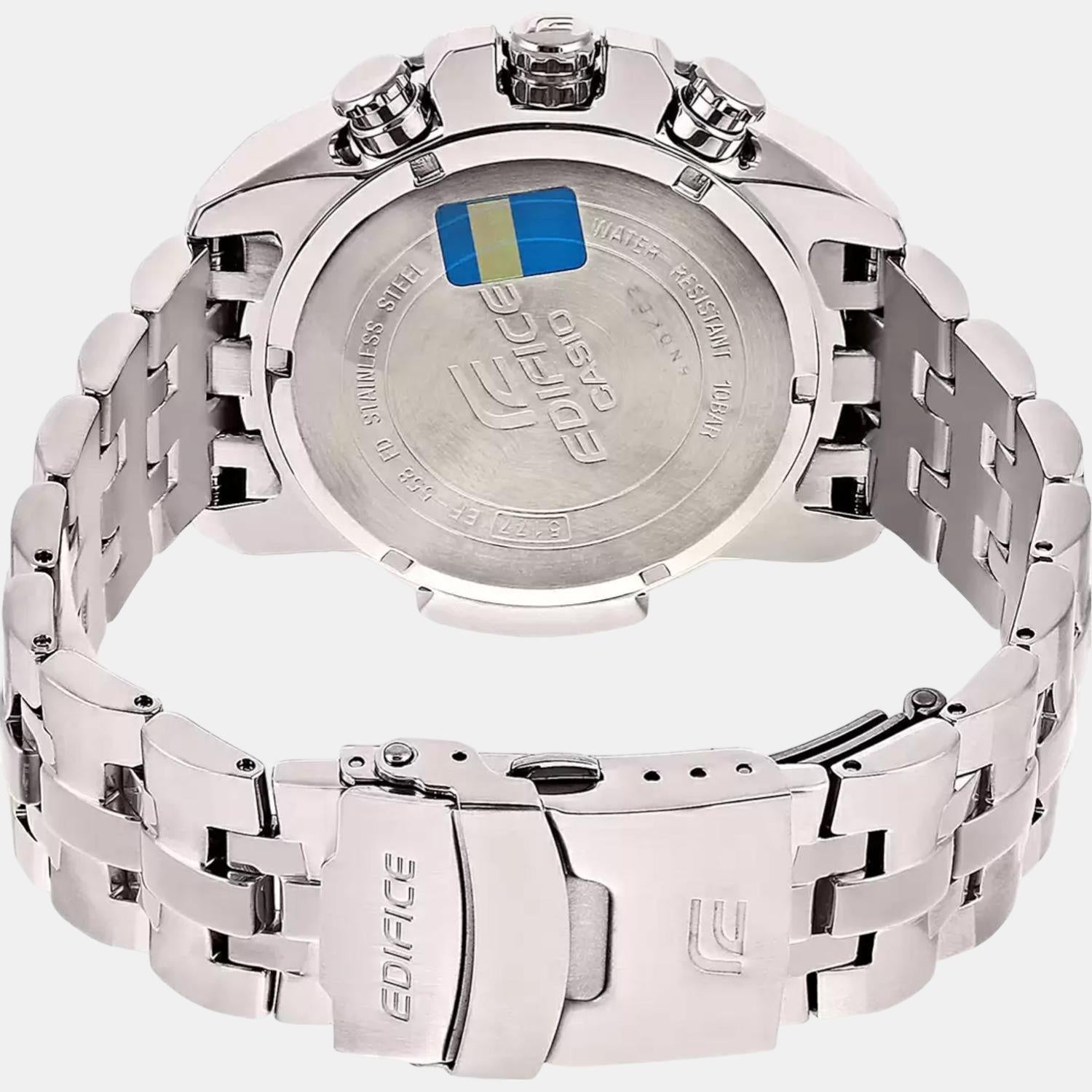 Edifice Men Quartz Two Tone Dial Chronograph Stainless Steel Watch ED437