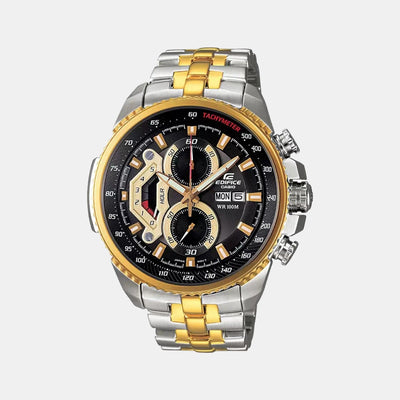 Edifice Men Quartz Gold Dial Chronograph Stainless Steel Watch ED439