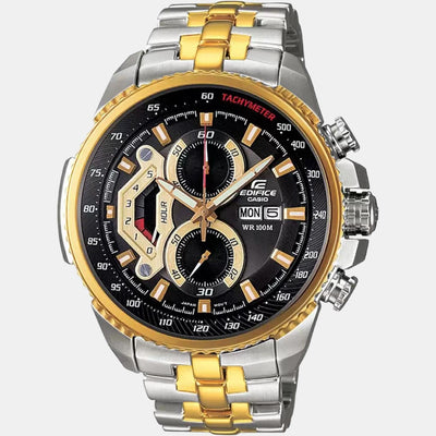 Edifice Men Quartz Gold Dial Chronograph Stainless Steel Watch ED439