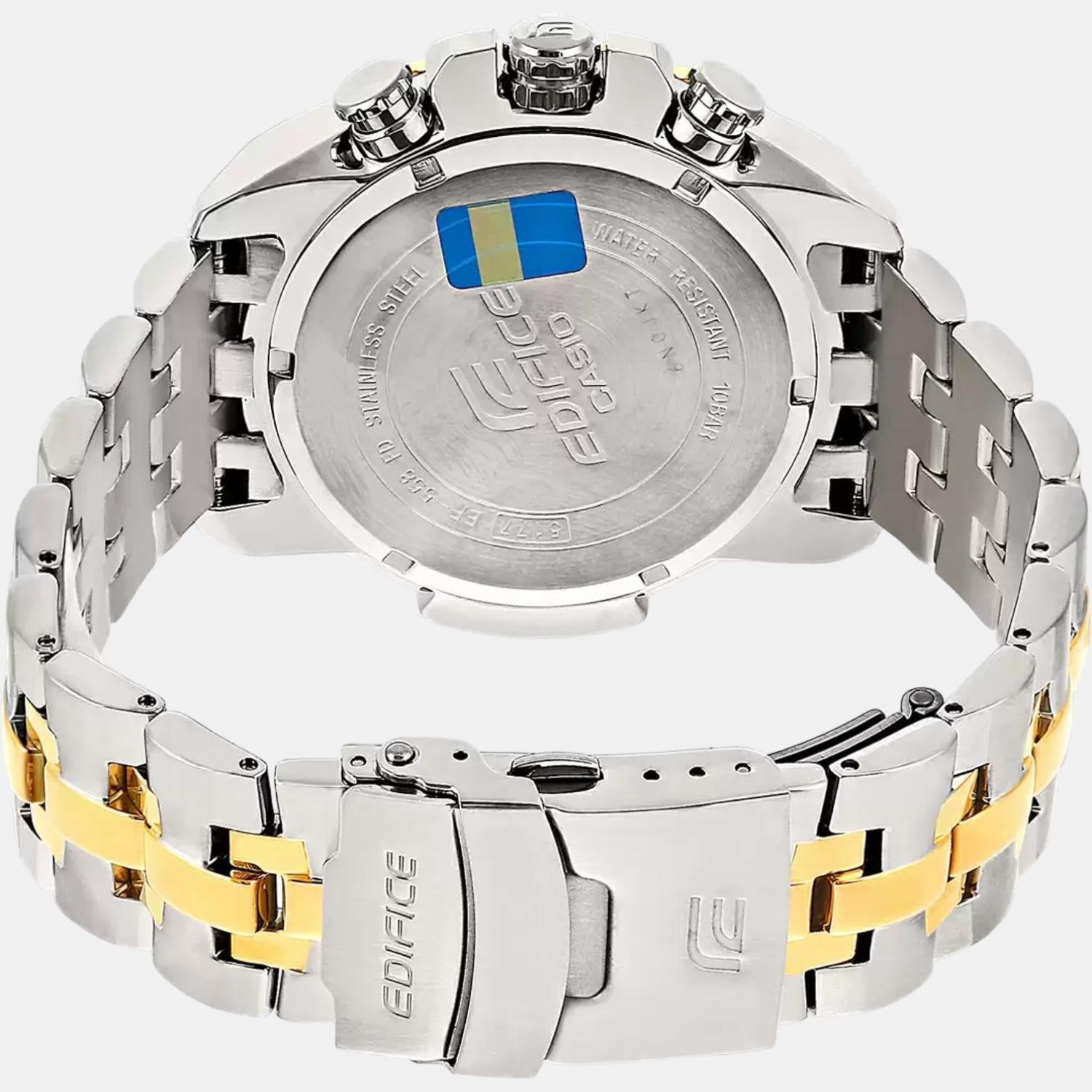 Edifice Men Quartz Gold Dial Chronograph Stainless Steel Watch ED439
