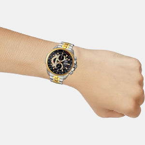 Edifice Men Quartz Gold Dial Chronograph Stainless Steel Watch ED439