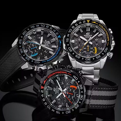 Casio Edifice Solar Powered Chronograph Black Dial Men 47mm ED477 EFS-S550PB-1AV
